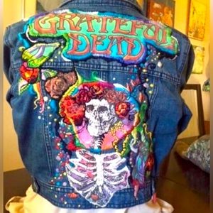 Custom handmade Grateful Dead denim jacket